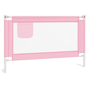 vidaXL Dětsk&aacute; z&aacute;brana k post&yacute;lce růžov&aacute; 120 x 25 cm textil