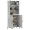 vidaXL Skř&iacute;ň highboard betonově &scaron;ed&aacute; 69,5x34x180 cm kompozitn&iacute; dřevo