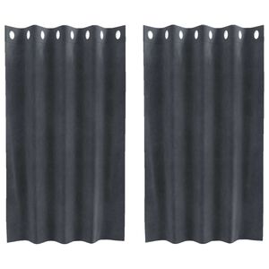 vidaXL Zatemňovac&iacute; z&aacute;věsy 2 pcs Světle &scaron;ed&aacute; 140 x 140 cm samet