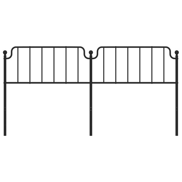 vidaXL Kovov&eacute; n&aacute;hradn&iacute; čelo postele čern&eacute; 200 cm