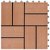 vidaXL Dlažba na terasu 11 pcs Teak 30 x 30 cm Dřevoplast