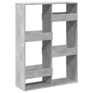 vidaXL Knihovna betonově &scaron;ed&aacute; 100 x 33 x 135 cm kompozitn&iacute; dřevo