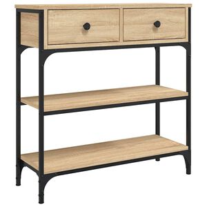 vidaXL Konzolov&yacute; stolek dub sonoma 72,5 x 25 x 75 cm kompozitn&iacute; dřevo