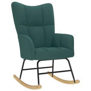 vidaXL Houpac&iacute; křeslo tmavě zelen&eacute; textil