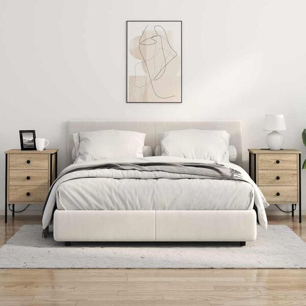 vidaXL Noční skříňka Sonoma dub 42 x 41 x 61 cm kompozitní dřevo