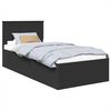 vidaXL R&aacute;m postele s čelo Čern&aacute; 75 x 190 cm Kompozitn&iacute; dřevo