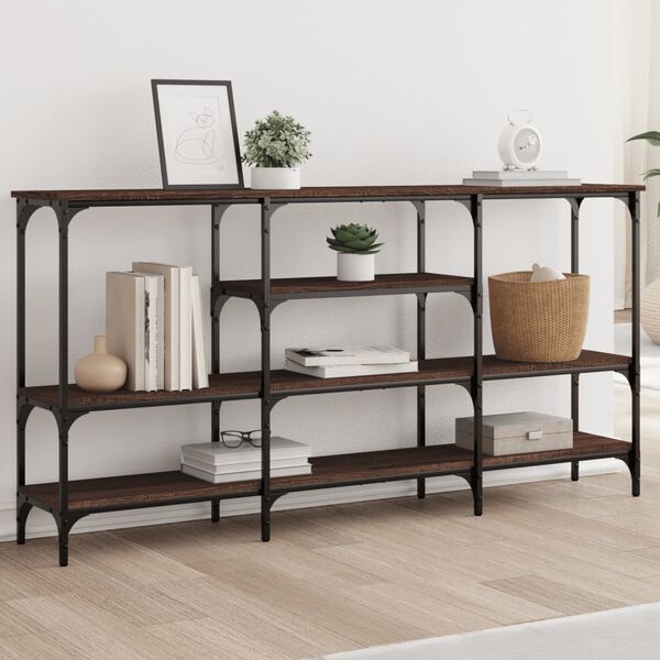 vidaXL Konzolový stolek hnědý dub 160 x 29 x 80 cm kompozitní dřevo