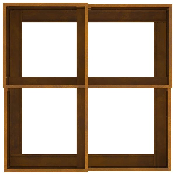 vidaXL Zahradn&iacute; pěstebn&iacute;k Rezav&aacute; 100 x 100 x 48 cm