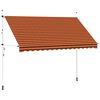 vidaXL Ručně zatahovac&iacute; mark&yacute;za 350 cm oranžovo-hněd&aacute;