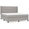 vidaXL Box spring postel s matrac&iacute; světle &scaron;ed&aacute; 160 x 200 cm textil
