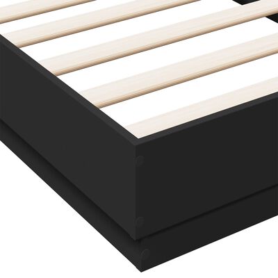 vidaXL Rám postele černý 90 x 190 cm kompozitní dřevo