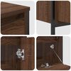 vidaXL Sada koupelnov&eacute;ho n&aacute;bytku 3 pcs Hněd&yacute; dub kompozitn&iacute; dřevo