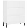 vidaXL Skř&iacute;ň highboard b&iacute;l&aacute; 69,5 x 34 x 180 cm kompozitn&iacute; dřevo