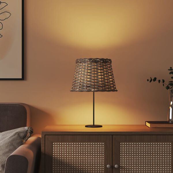 vidaXL St&iacute;nidlo lampy hněd&eacute; &Oslash; 25 x 17 cm proutěn&eacute;