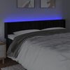 vidaXL Čelo postele s LED čern&eacute; 163 x 16 x 78/88 cm samet