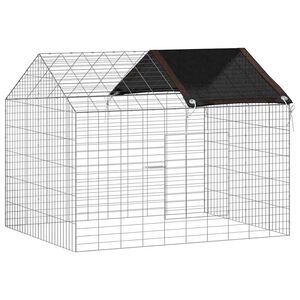 vidaXL Klec pro kr&aacute;l&iacute;ky Stř&iacute;brn&aacute; 100 x 78 x 78 cm Pozinkovan&aacute; ocel