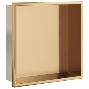vidaXL Nika do sprchov&eacute;ho koutu brou&scaron;en&aacute; zlat&aacute; 32x32x9cm nerezov&aacute; ocel