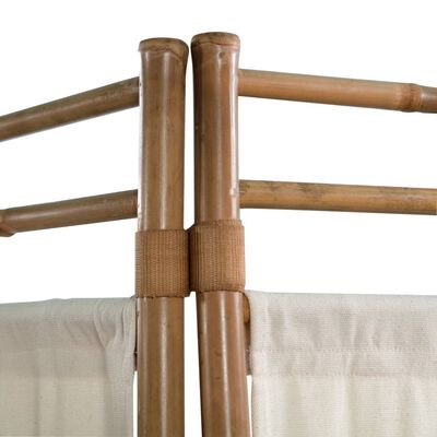 vidaXL Skládací 3dílný paraván z bambusu a plátna 120 cm