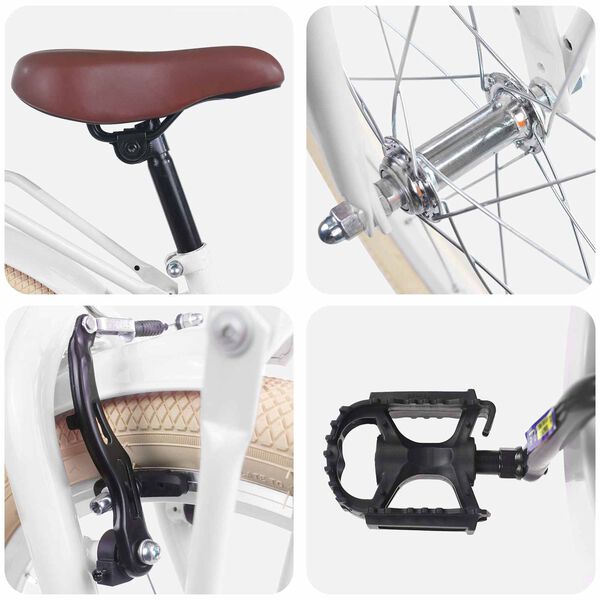 vidaXL Dětsk&eacute; Kolo 18 palců pro 5-7 let B&iacute;l&aacute;