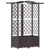 vidaXL Vyv&yacute;&scaron;en&yacute; z&aacute;hon s trel&aacute;ž&iacute; a střechou Hněd&aacute; 122 x 40 x 141 cm PP