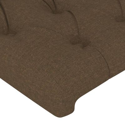 vidaXL Čelo postele typu ušák tmavě hnědé 93x16x78/88 cm textil