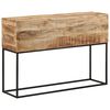 vidaXL Konzolov&yacute; stolek 110x30x75 cm masivn&iacute; hrub&yacute; mangovn&iacute;k a železo