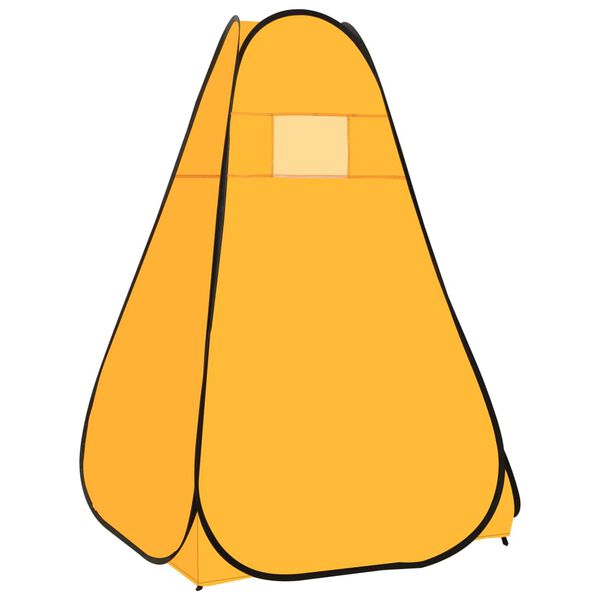 vidaXL Samorozkládací stan na sprchu žlutý