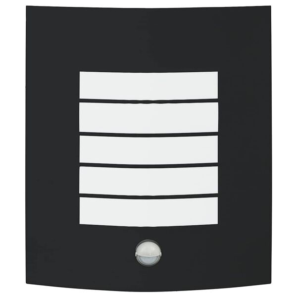 vidaXL Venkovn&iacute; n&aacute;stěnn&eacute; sv&iacute;tidlo Čern&aacute; 23,5 x 9 x 26 cm