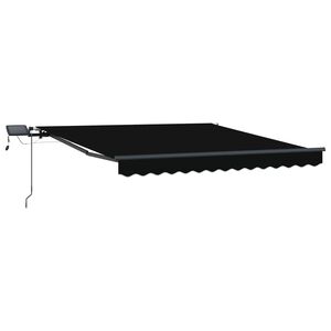 vidaXL Stahovac&iacute; mark&yacute;za Čern&aacute; 350 x 250 cm L&aacute;tka a hlin&iacute;k