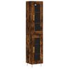 vidaXL Skř&iacute;ň highboard kouřov&yacute; dub 34,5 x 34 x 180 cm kompozitn&iacute; dřevo