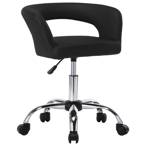 vidaXL J&iacute;deln&iacute; židle 2 ks čern&eacute; uměl&aacute; kůže