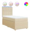 vidaXL Box spring postel s matrac&iacute; kr&eacute;mov&aacute; 90x200 cm textil