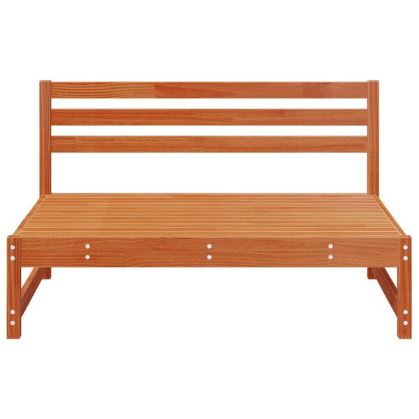 vidaXL Středn&iacute; pohovka do zahrady Masivn&iacute; borovice Voskově Hněd&aacute;