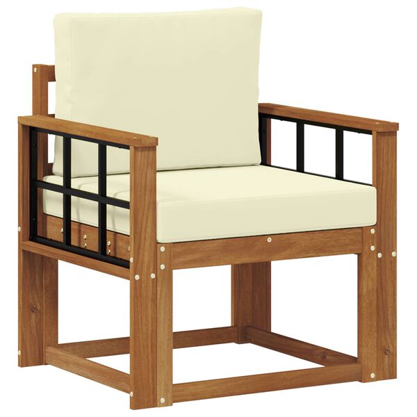 vidaXL Venkovn&iacute; pohovkov&aacute; souprava Masivn&iacute; ak&aacute;ciov&eacute; dřevo a polyester