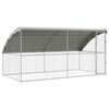 vidaXL Ps&iacute; kennel 2 ks Stř&iacute;brn&aacute; 4 x 2 x 2 m Pozinkovan&aacute; ocel
