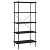 vidaXL Policov&yacute; reg&aacute;l s 5 policemi čern&yacute; 80 x 40 x 163 cm