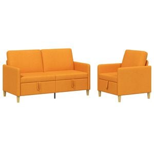 vidaXL Sedačka se storage 2 ks Tmavě žlut&aacute; Polyester