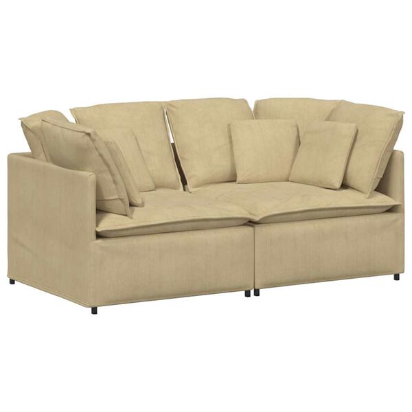 vidaXL Modul&aacute;rn&iacute; pohovka s pol&scaron;t&aacute;ři man&scaron;estrov&aacute; tkanina &scaron;edozelen&aacute;