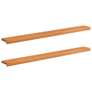 vidaXL Parapety 2 ks Světle hněd&aacute; 160 x 15 x 2 cm Masivn&iacute; bukov&eacute; dřevo