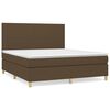 vidaXL Box spring postel s matrac&iacute; tmavě hněd&aacute; 160x200 cm textil