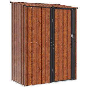 vidaXL Zahradn&iacute; kůlny Hněd&aacute; 153,5 x 86 x 200 cm Kov