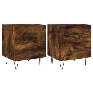 vidaXL Nočn&iacute; stolky 2 ks kouřov&yacute; dub 40x35x47,5 cm kompozitn&iacute; dřevo