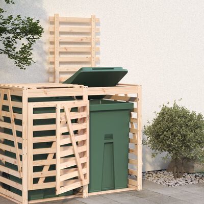 vidaXL Nástavec pro úložný box na popelnice masivní borové dřevo