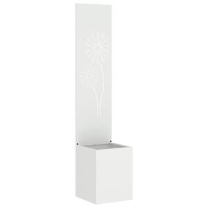 vidaXL Soukrom&iacute; na zahradě B&iacute;l&aacute; 32 x 150 cm Studeně v&aacute;lcovan&aacute; ocel