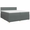 vidaXL Postel boxspring s matrac&iacute; Tmavě &scaron;ed&aacute; 200 x 200 cm Textil