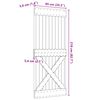 vidaXL Dveře NARVIK Př&iacute;rodn&iacute; 85 x 210 cm Masivn&iacute; borov&eacute; dřevo