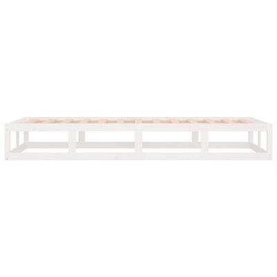 vidaXL Rám postele bílý 90 x 200 cm masivní dřevo