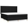 vidaXL Box spring postel s matrac&iacute; čern&aacute; 180x200 cm textil