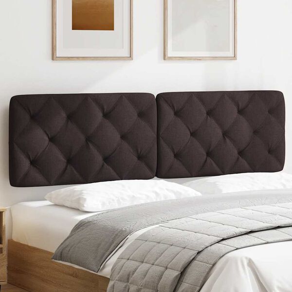 vidaXL Pol&scaron;t&aacute;ř na čelo postele tmavě hněd&yacute; 180 cm textil