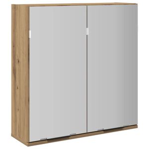 vidaXL Koupelnov&aacute; zrcadlov&aacute; skř&iacute;ňka dub artisan 64x20x66,5 cm kompozit